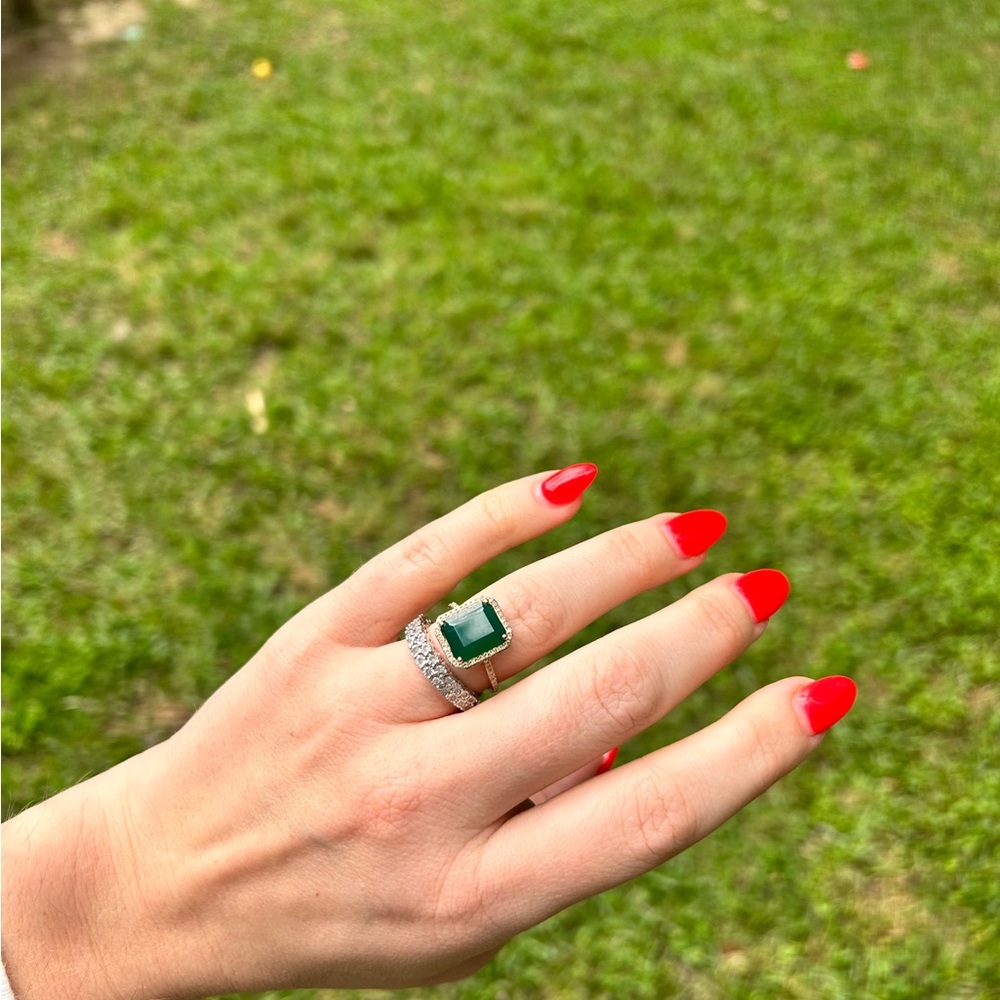 Effy Green Onyx and Diamond Ring - Picture 4 of 6